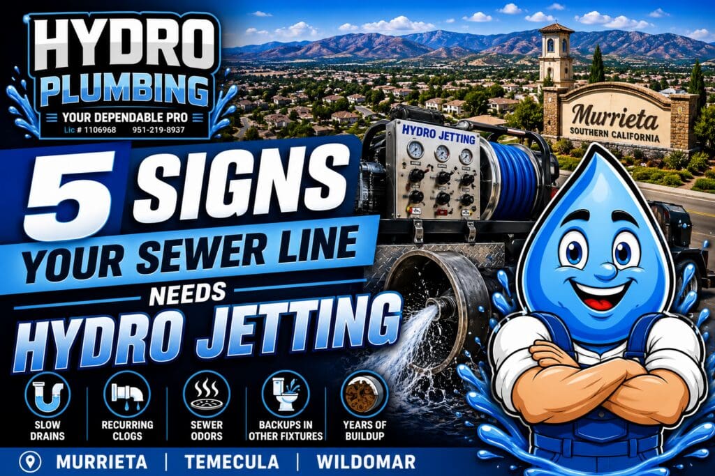 5 signs your sewer line needs hydro jetting in Murrieta, CA – Hydro Plumbing