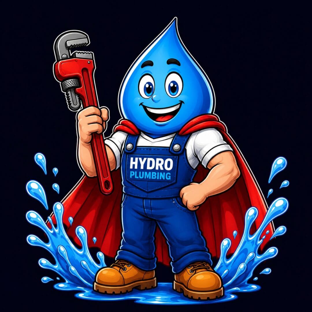 hydro hank, the hydro plumbing mascot representing trusted plumbing services in Murrieta, Temecula, Wildomar and surrounding communities.