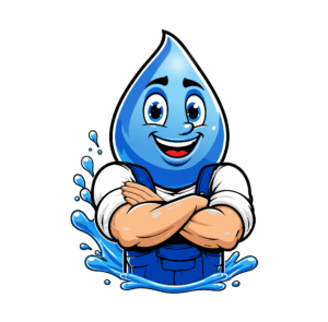 Hydro Hank mascot with crossed arms representing dependable Hydro Plumbing service in Murrieta, Temecula, Wildomar and French Valley.