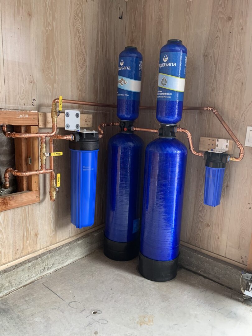 Aquasana whole-house water filtration and water softener system professionally installed by Hydro Plumbing in Murrieta, California.