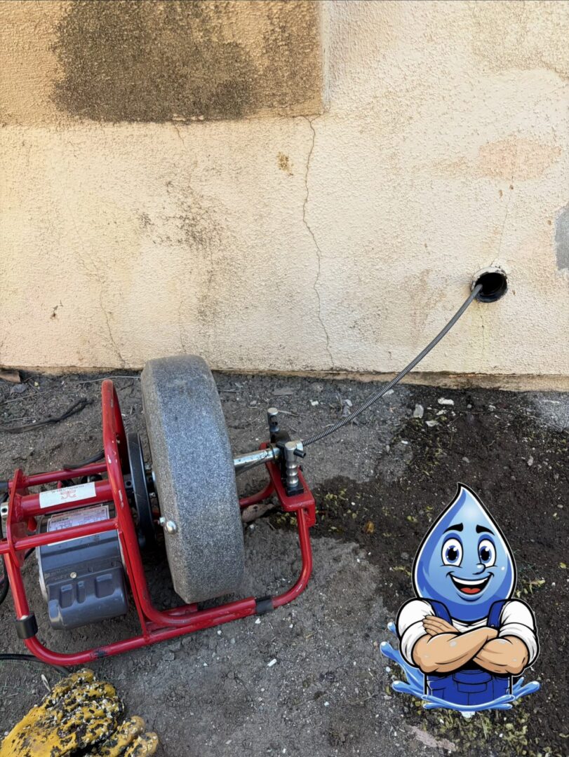 Hydro Plumbing drain machine clearing a kitchen sewer backup in Murrieta California