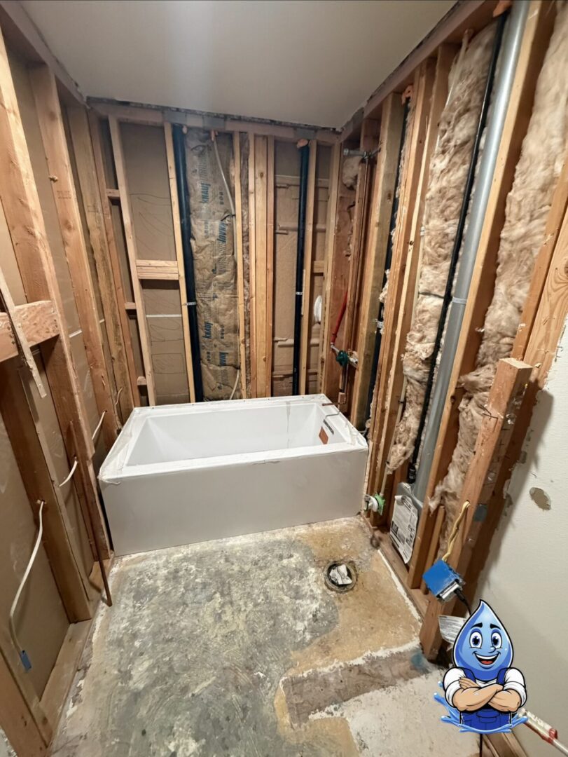 Bathroom remodel plumbing rough-in completed by Hydro Plumbing in Murrieta California