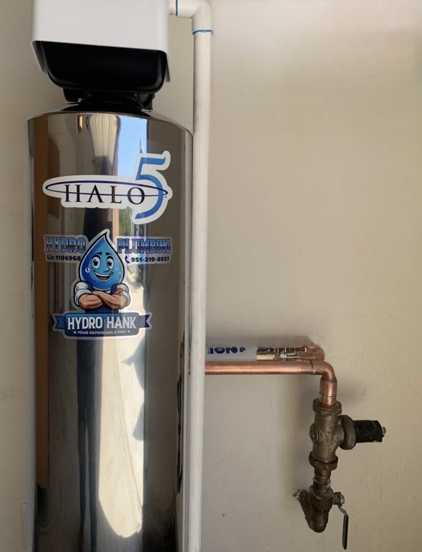 Halo 5 whole house water filtration system professionally installed by Hydro Plumbing in Murrieta California