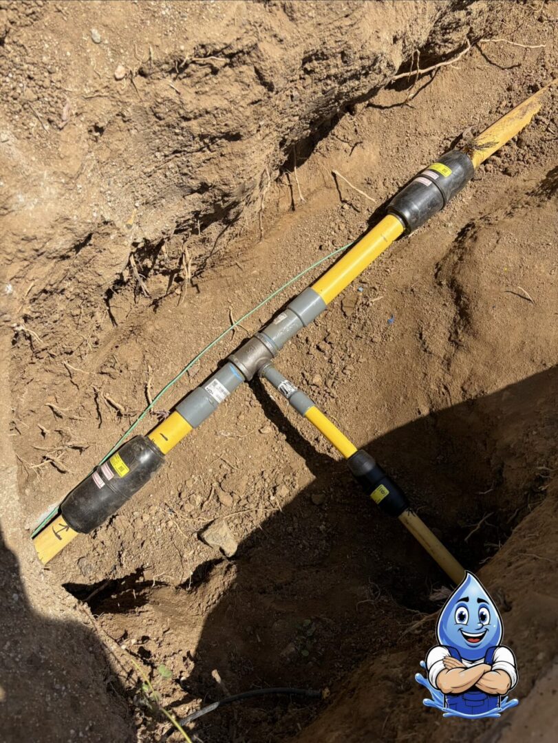 New gas line installation completed by Hydro Plumbing in Wildomar California