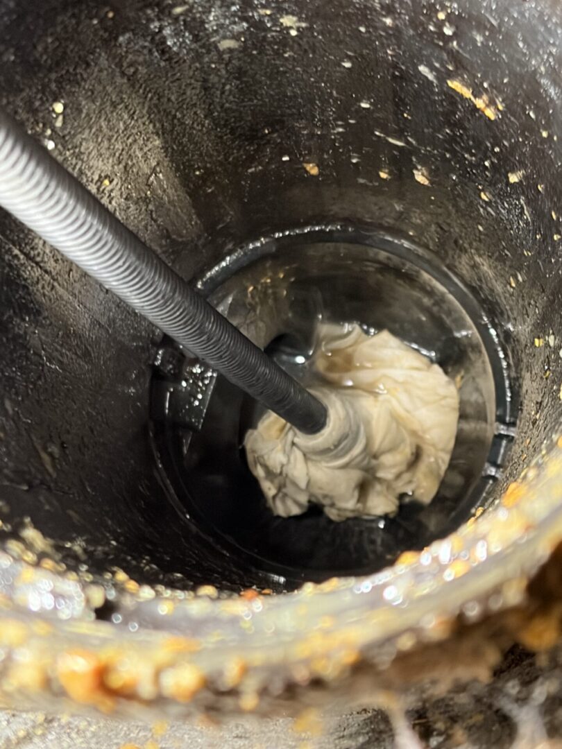 Hydro Plumbing main sewer-line machine clearing a sewer backup in Murrieta California