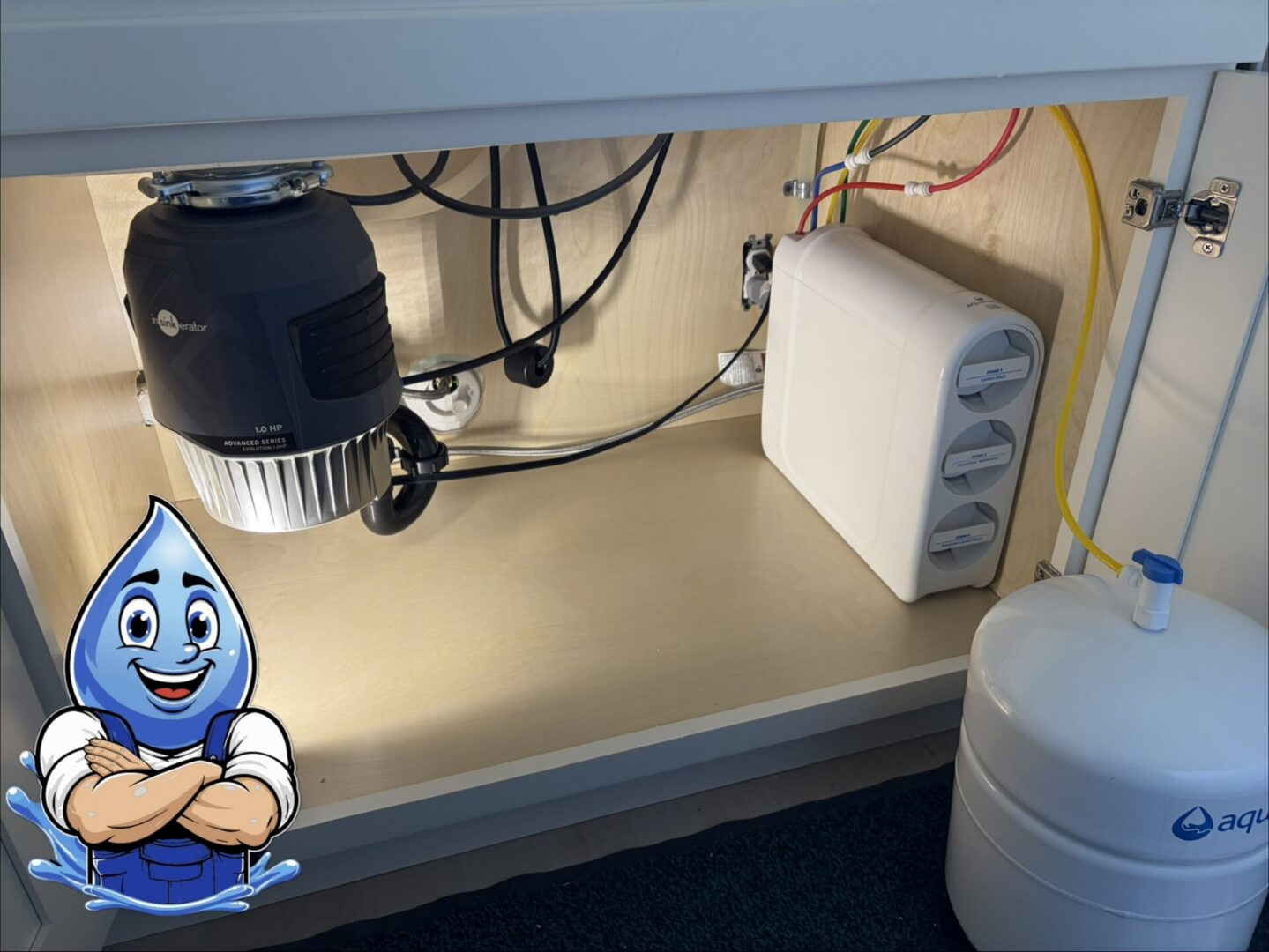 Reverse osmosis filter installation by Hydro Plumbing in Murrieta California