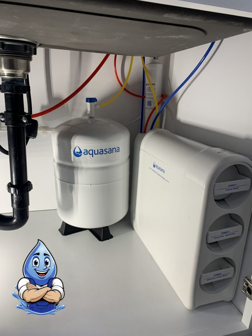 Reverse osmosis drinking water system professionally installed by Hydro Plumbing