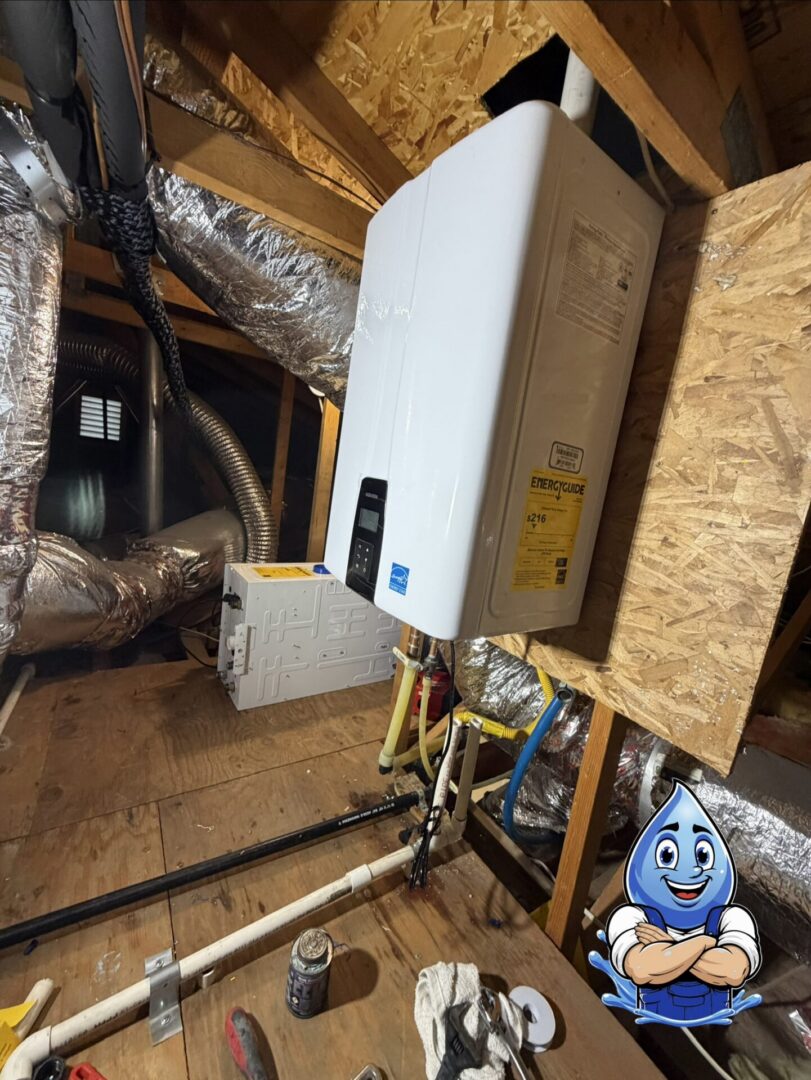 Navien tankless water heater replacement completed by Hydro Plumbing in Murrieta, California