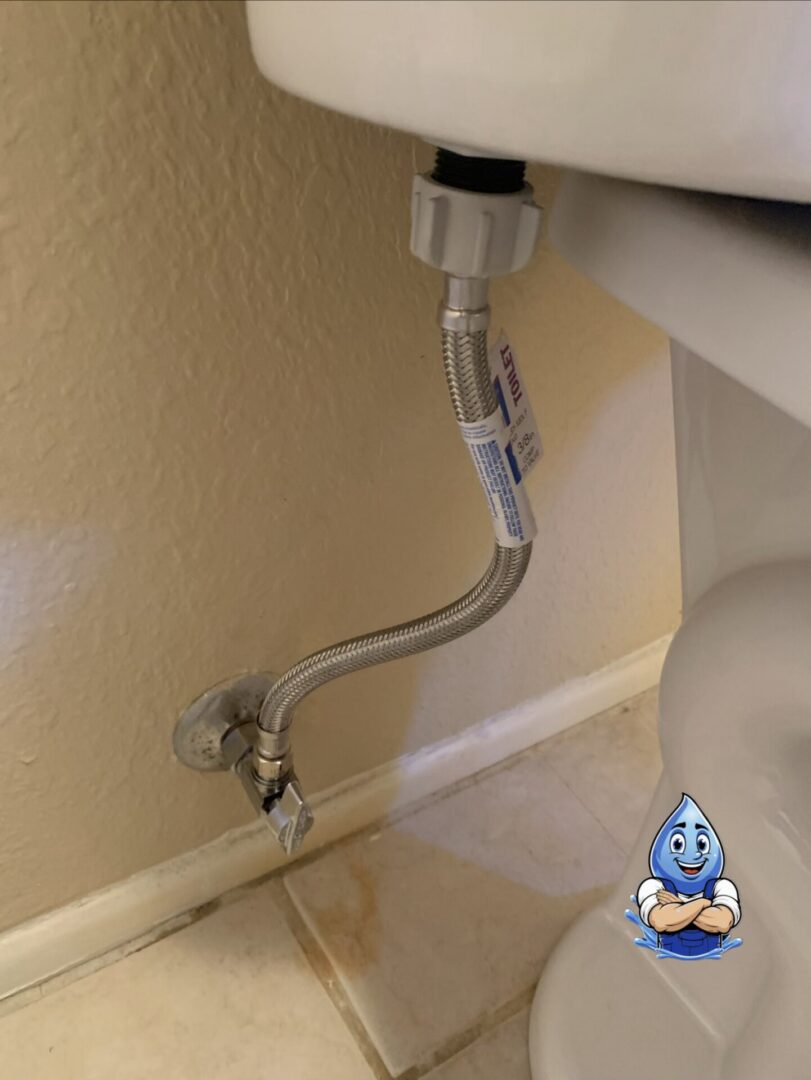 Toilet supply line replacement in Murrieta CA by Hydro Plumbing