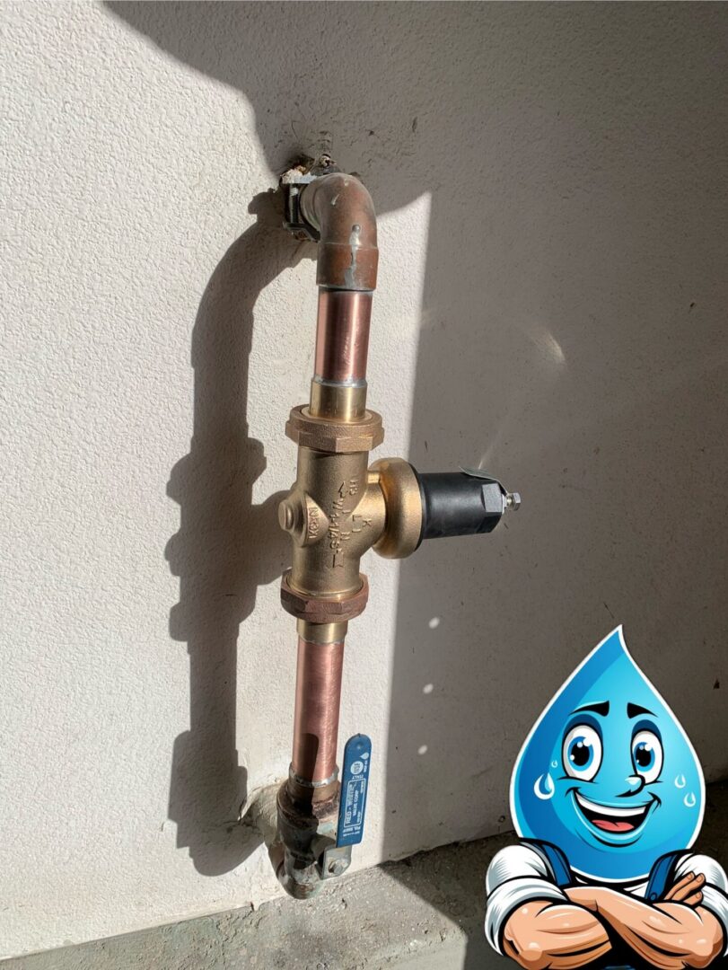 New residential water pressure reducing valve installed by Hydro Plumbing