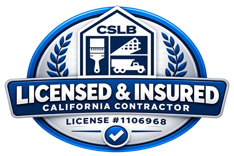 Licensed and Insured California Contractor badge