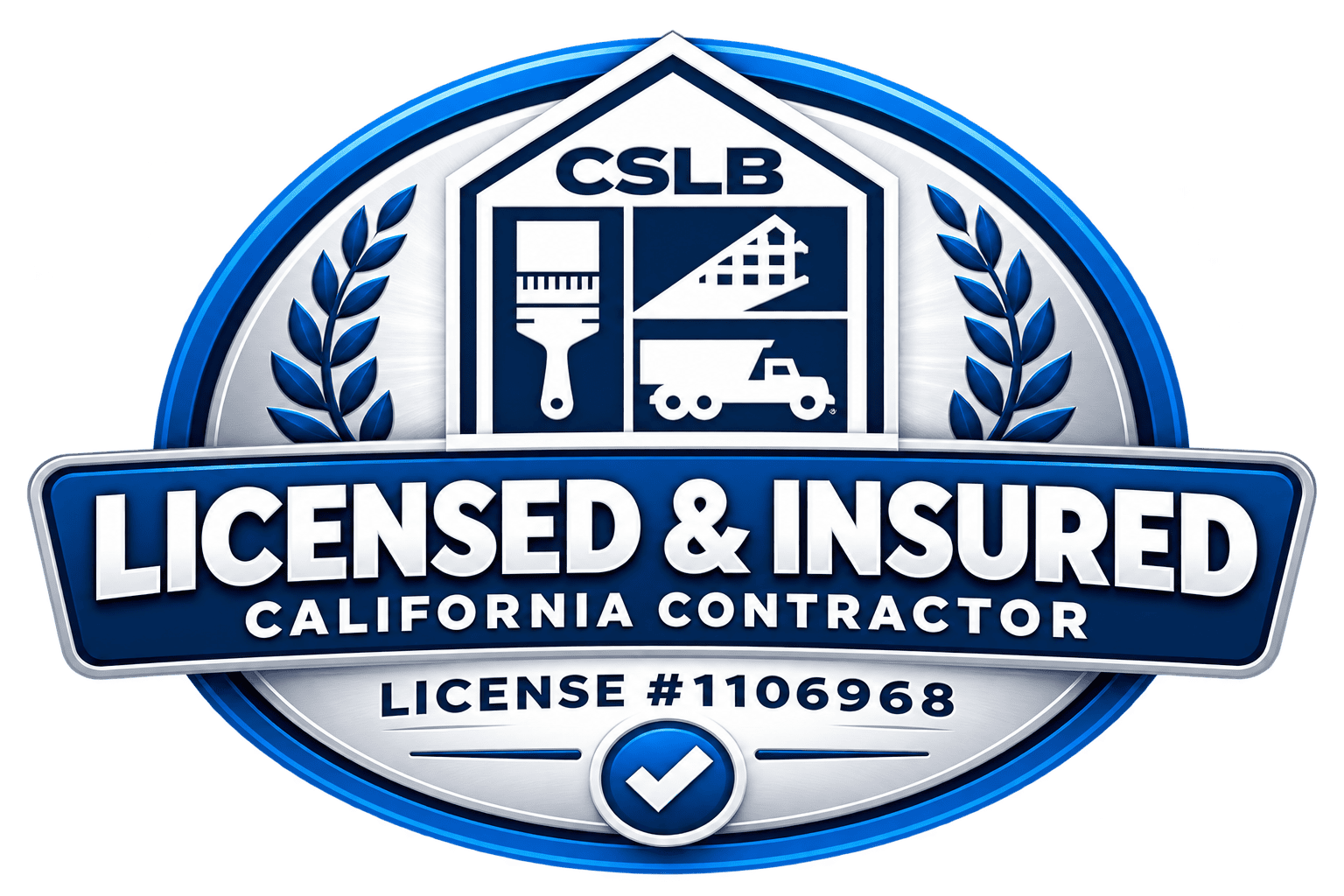 Licensed and Insured California Contractor badge