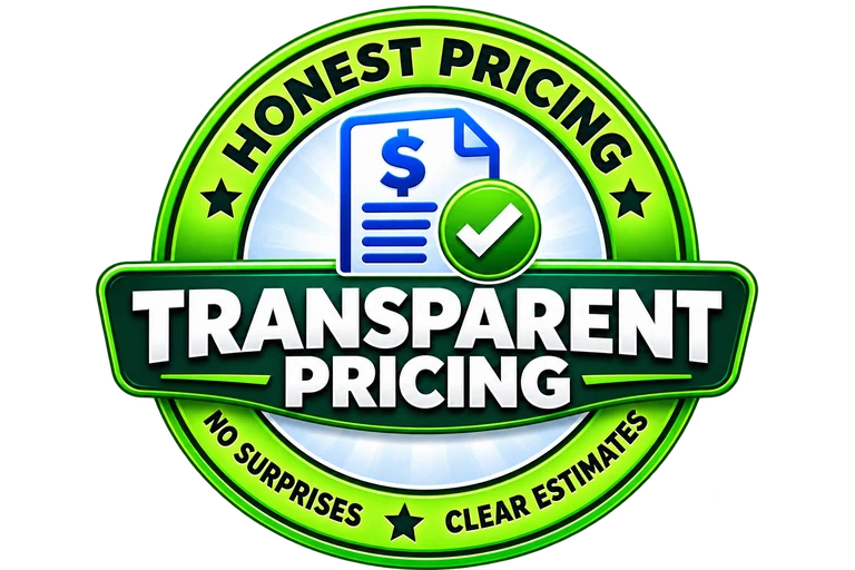 Transparent Pricing: honest pricing, no surprises, clear estimates